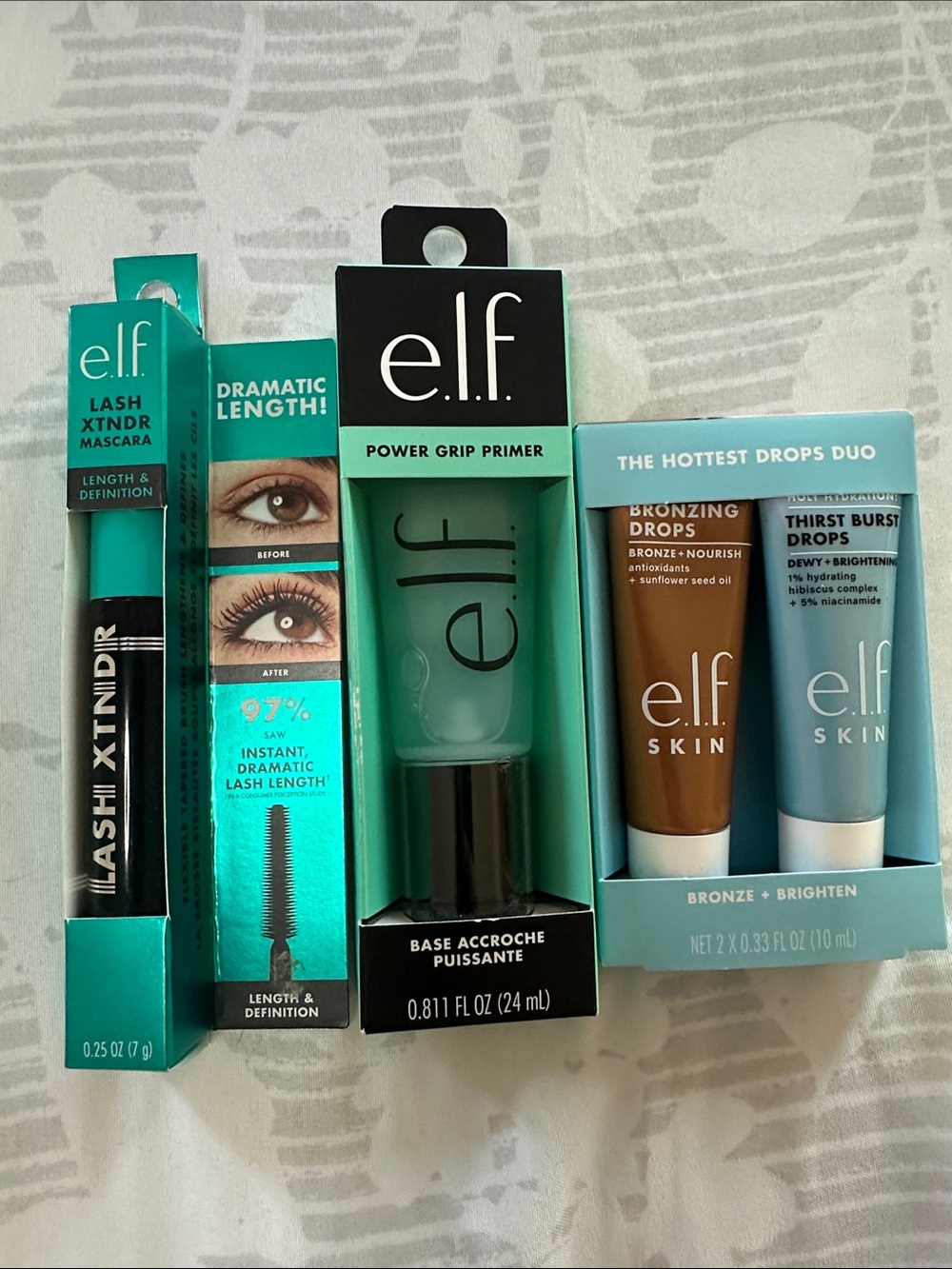 e.l.f. Beauty Bundle- mascara, primer and drops duo! New and sealed.
